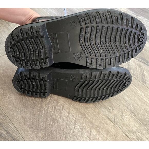 See by Chloe Florrie Rain Boots black 37 logo lace combat style - Picture 4 of 4